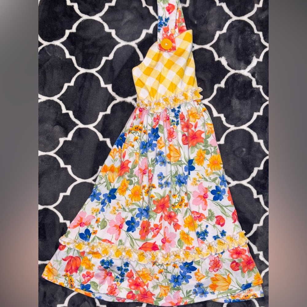 JONA  Michelle  Summer Floral Dress W/Yellow Gingham Top
SIZE  Girls  (7) NWT - Picture 13 of 16
